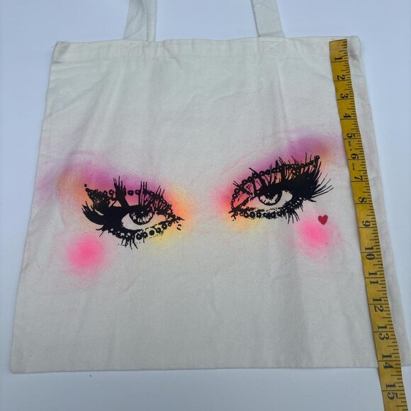 Airbrushed ToteBag Unisex Screenprinted Artsy Punk Queer Handmade - Picture 6 of 7